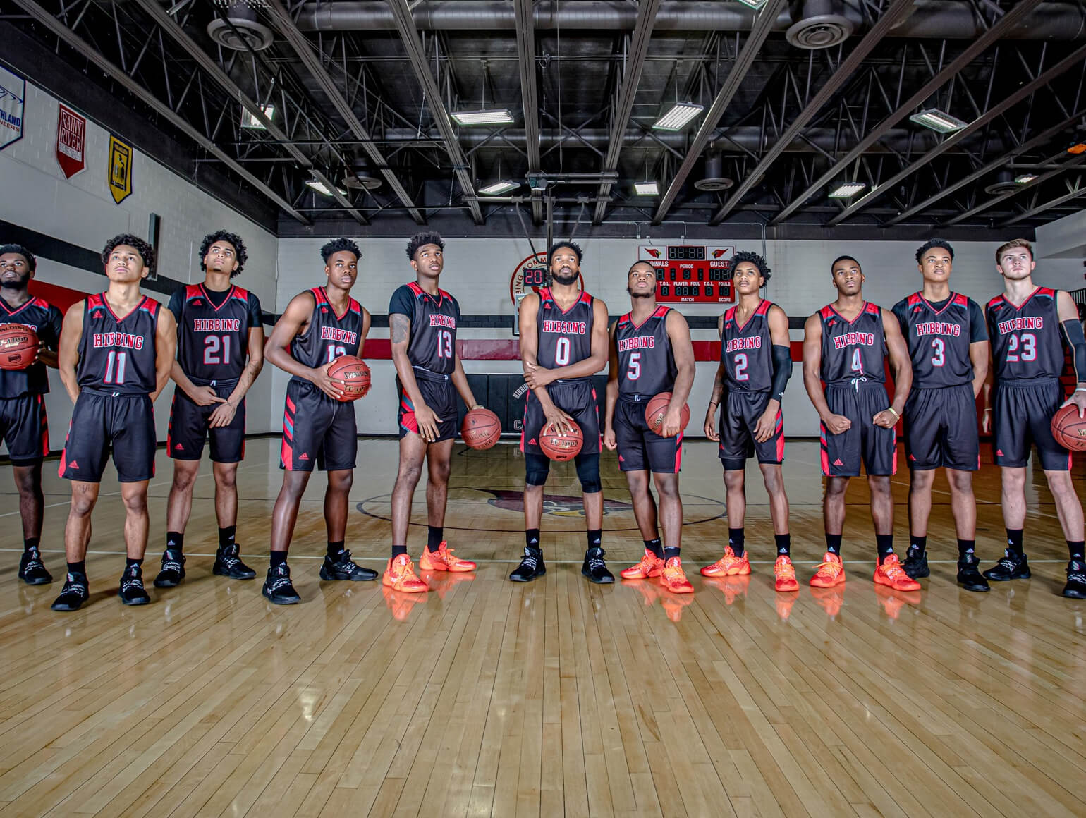 Hibbing men's basketball team.