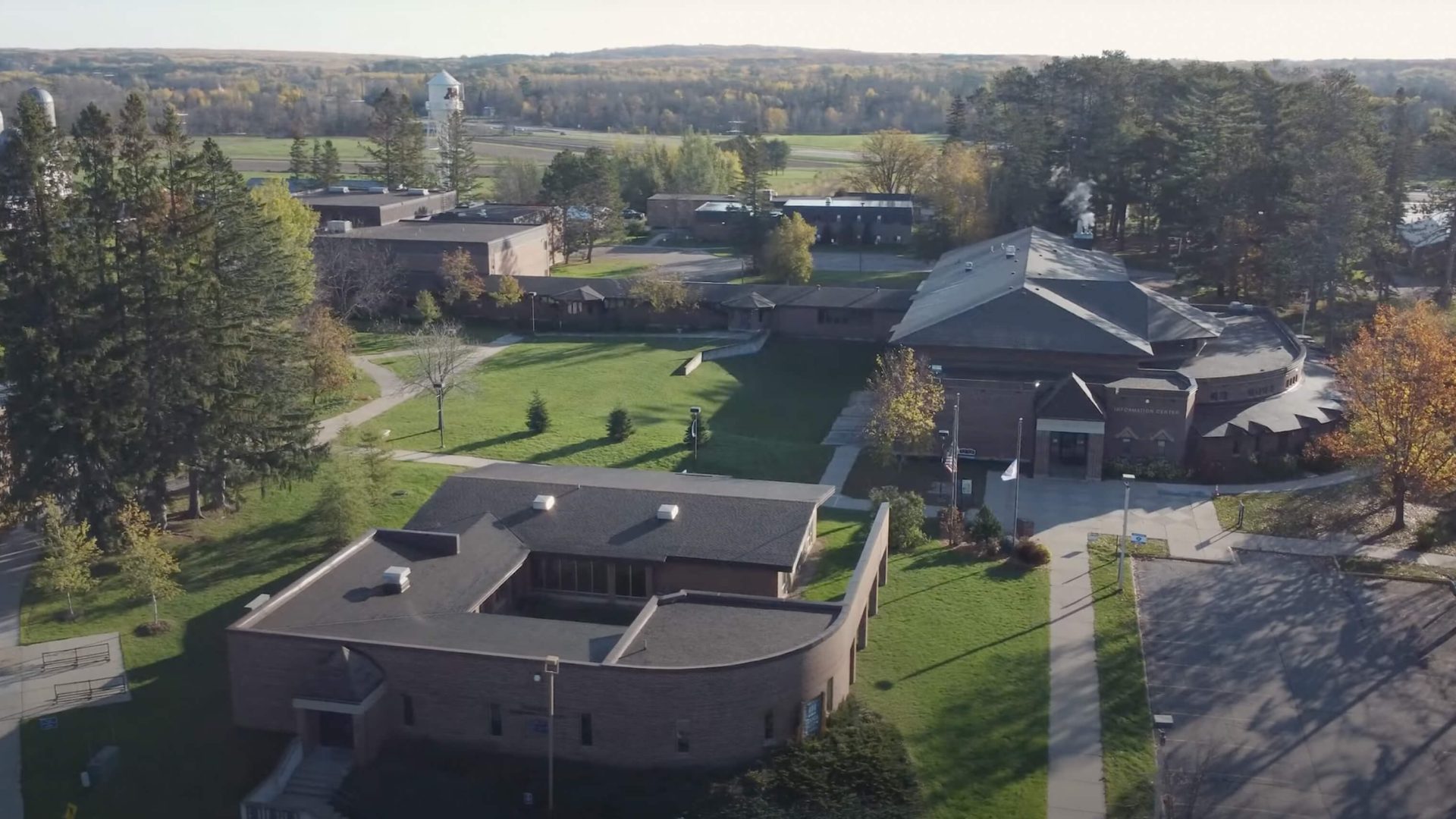 Ariel photo of the Itasca campus.