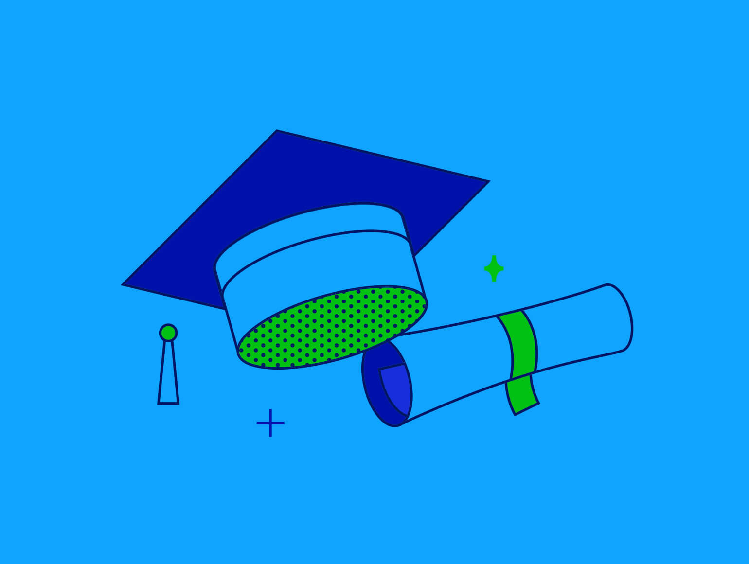 Illustration representing graduates.