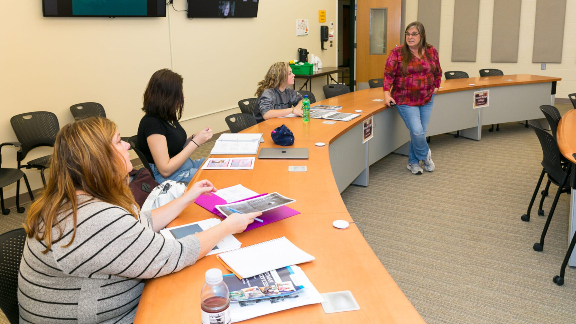 Students in a classroom.