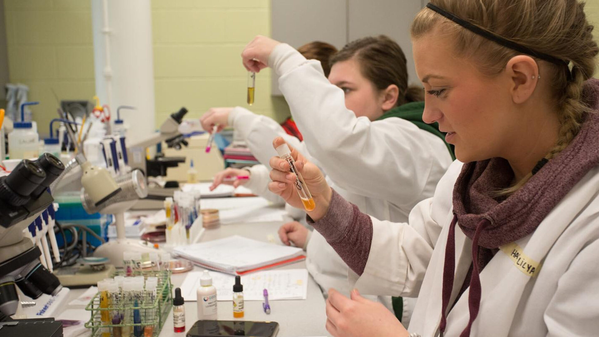 Students in the medical coding program.